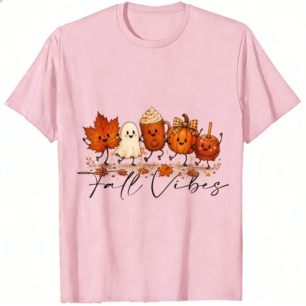 Cute Autumn Kawaii Characters Fall Vibes Classic T-Shirt