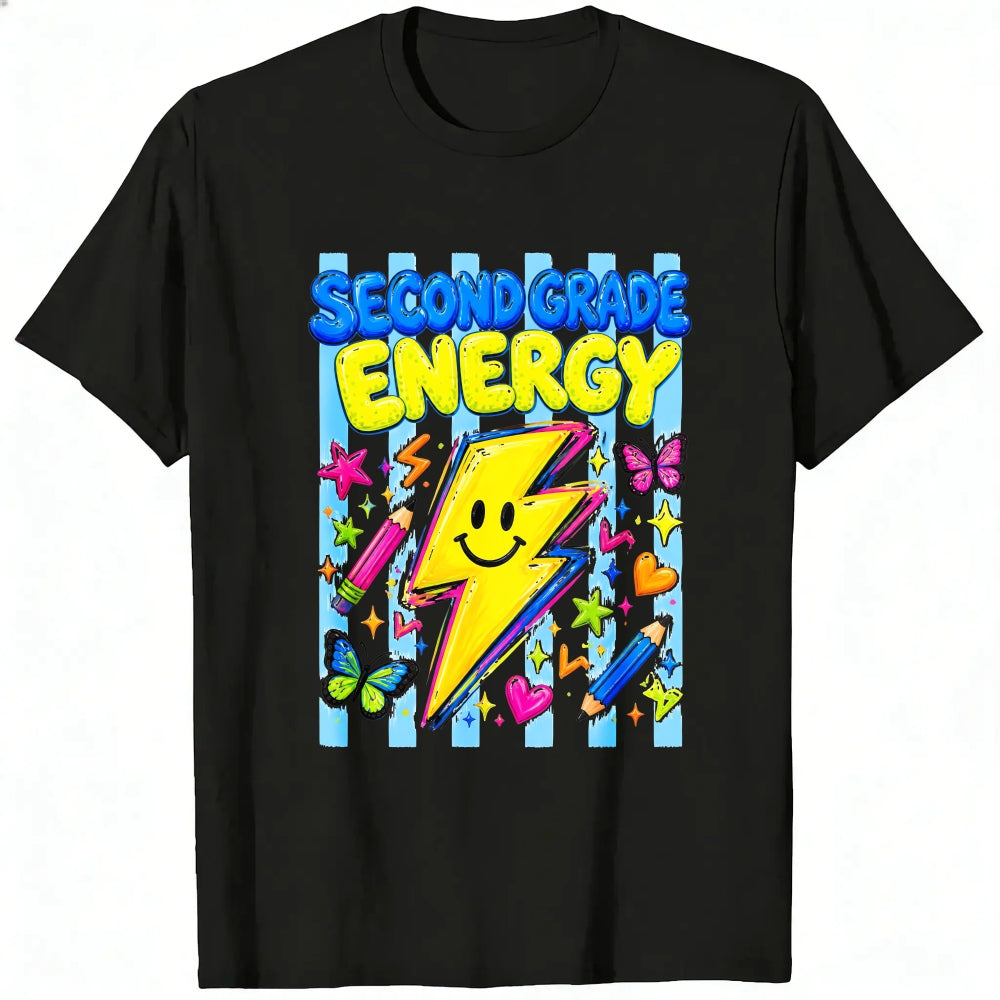 Cute Second Grade Energy Lightning Bolt Classic T-Shirt