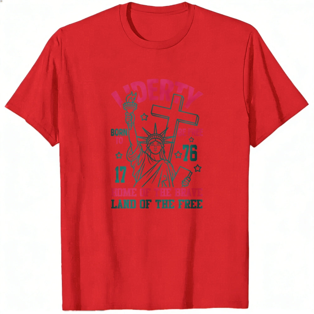 American Patriotic Design Classic T-Shirt Liberty Statue And Slogan