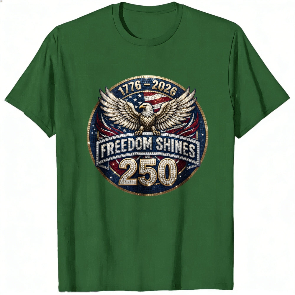 Patriotic Eagle Design Classic T-Shirt Freedom Shines 250 Years 1776 2026