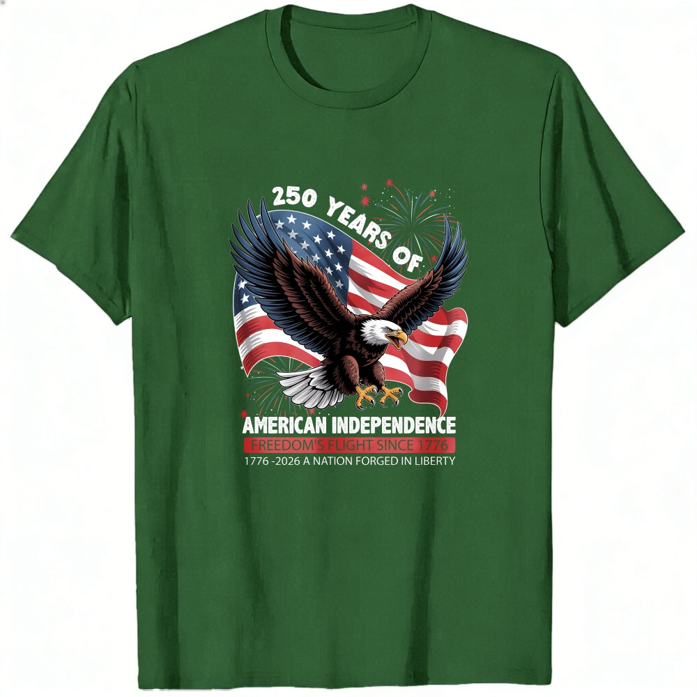Patriotic Eagle American Flag Classic T-Shirt 250 Years Of American Independence Freedom S Flight Since 1776