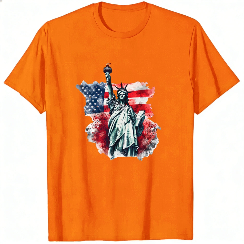 Patriotic American Flag Statue Of Liberty Classic T-Shirt