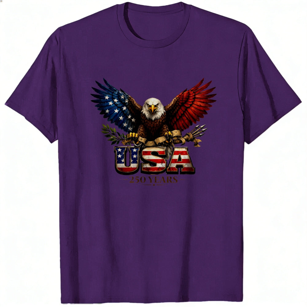 Patriotic Eagle Design Classic T-Shirt Usa Flag And American Symbols