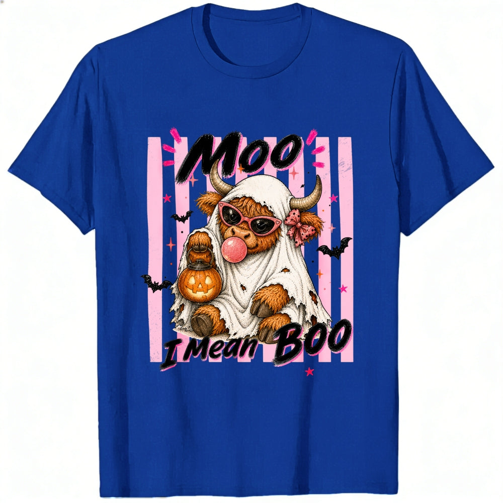 Funny Halloween Cow Ghost Moo I Mean Boo Classic T-Shirt