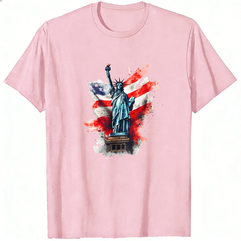Patriotic American Flag Statue Of Liberty Classic T-Shirt