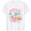 Summer Beach Vibes Classic T-Shirt Catch Me By The Sea Flip Flops Coconut Tropical Design