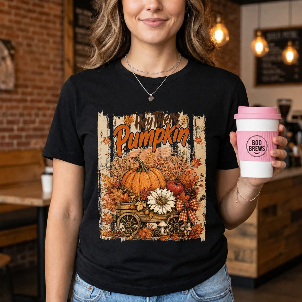 Vintage Autumn Harvest Hey There Pumpkin Classic T-Shirt