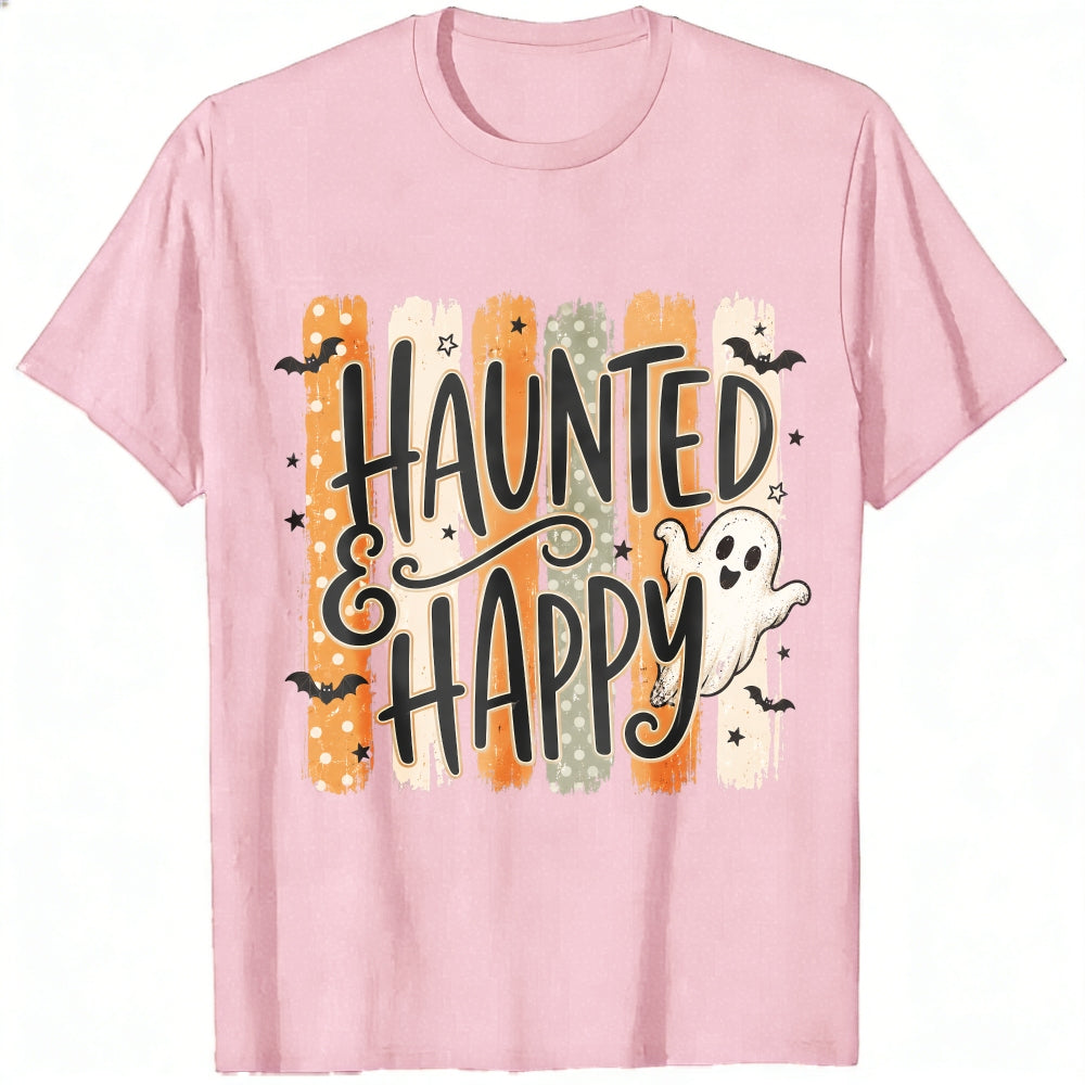 Cute Halloween Haunted And Happy Ghost Classic T-Shirt