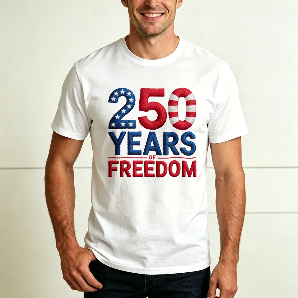 Patriotic American Flag Design Classic T-Shirt 250 Years Of Freedom