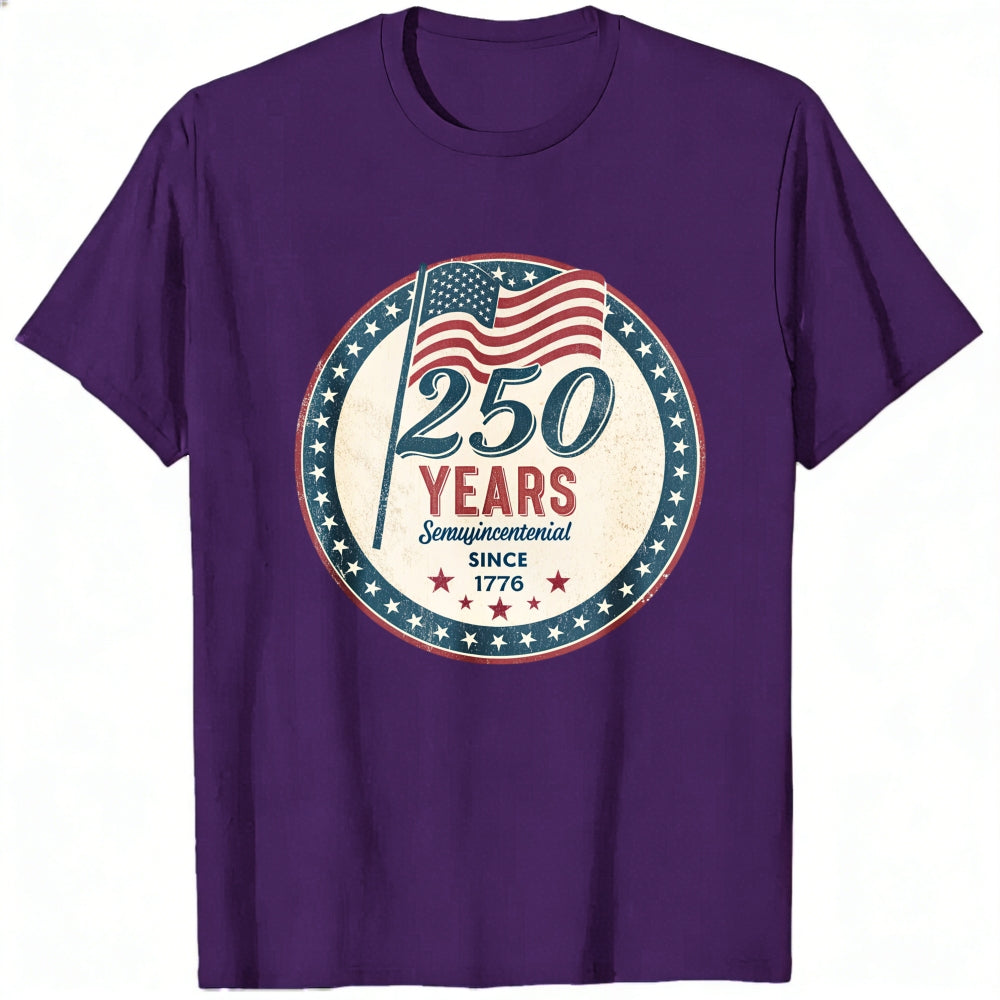 Patriotic American Flag 250 Years Semiquincentennial Since 1776 Classic T-Shirt