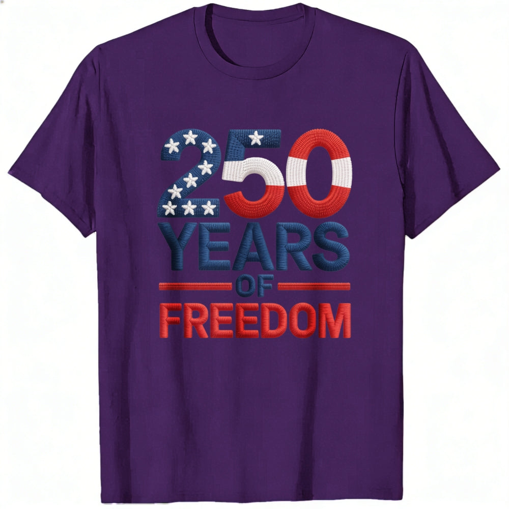 Patriotic American Flag Design Classic T-Shirt 250 Years Of Freedom