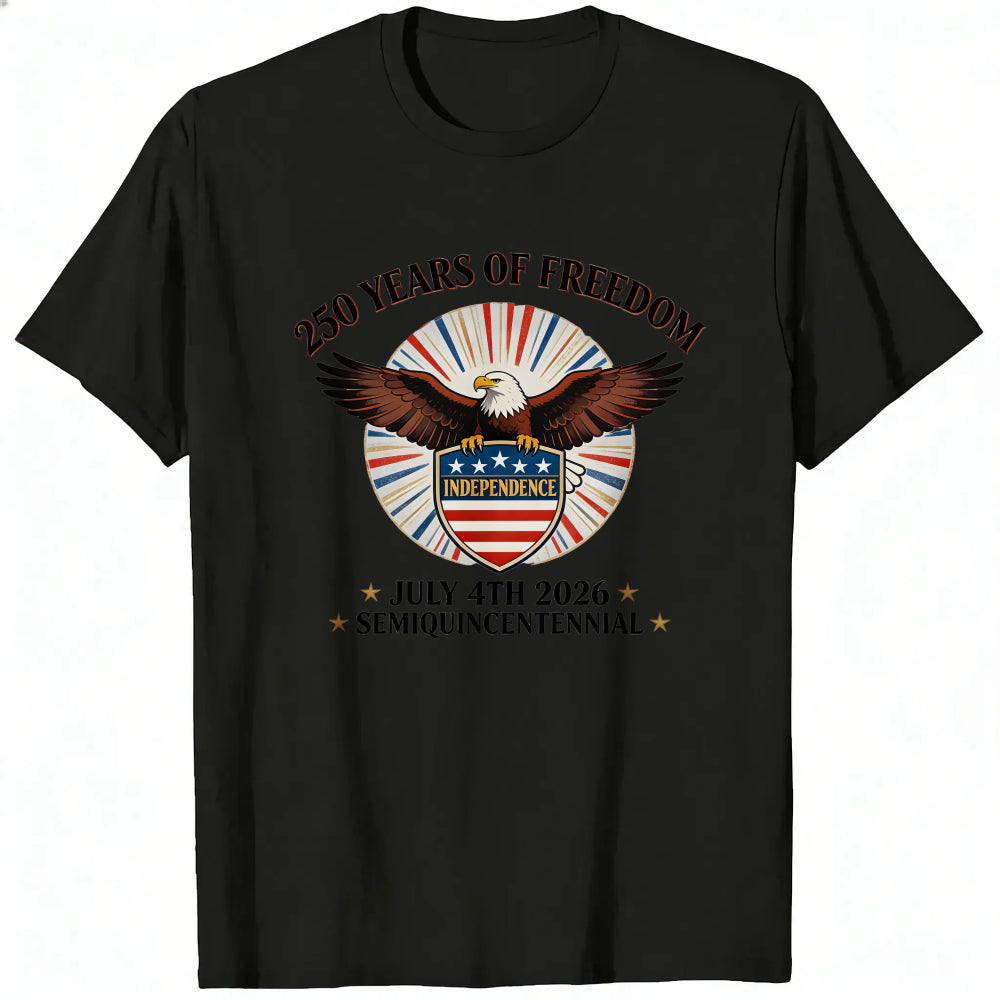 Patriotic American Eagle Design Classic T-Shirt 250 Years Of Freedom Independence Day 2026 Semiquincentennial