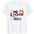 Patriotic Floral Usa 250 Years Of Freedom Classic T-Shirt