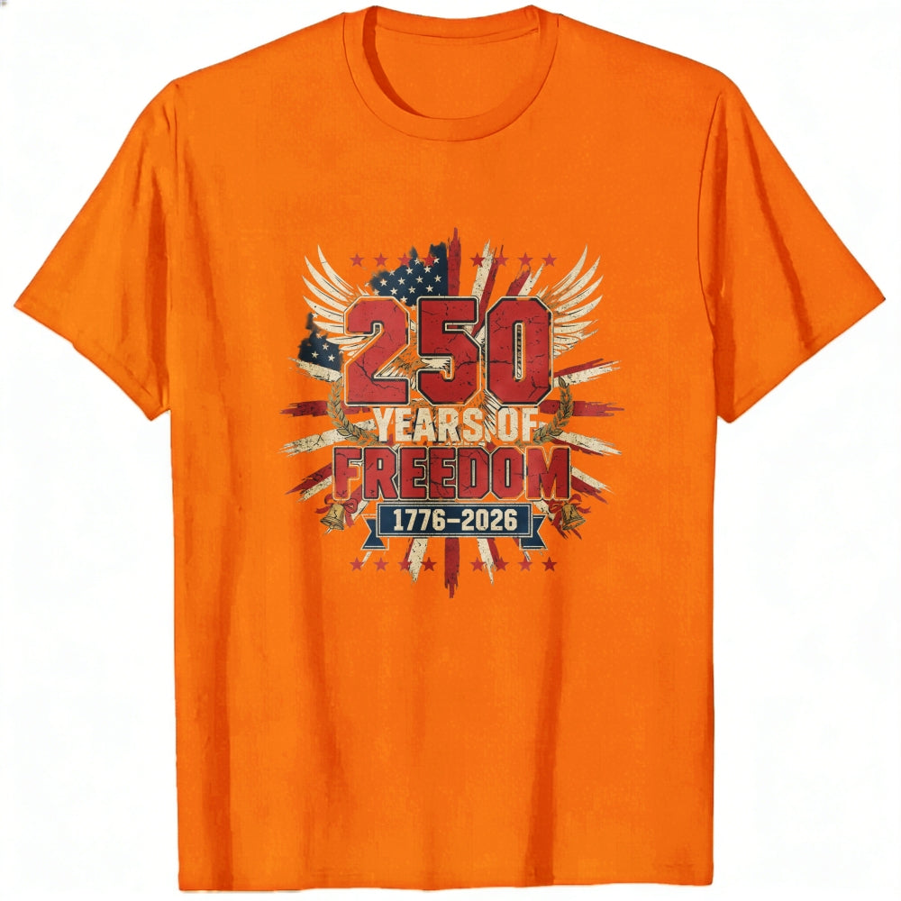 Patriotic American Flag Wings 250 Freedom 1776 2026 Classic T-Shirt
