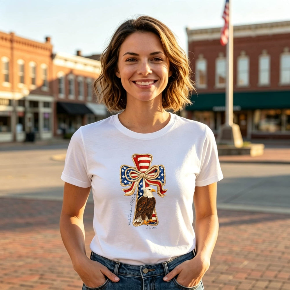 Patriotic Eagle Cross Design Classic T-Shirt