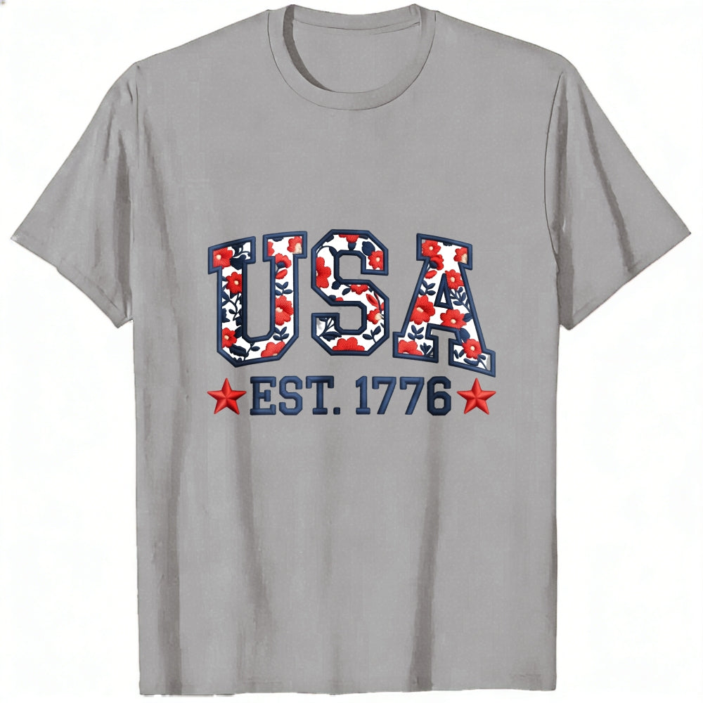 Patriotic Usa Flag Pattern Classic T-Shirt