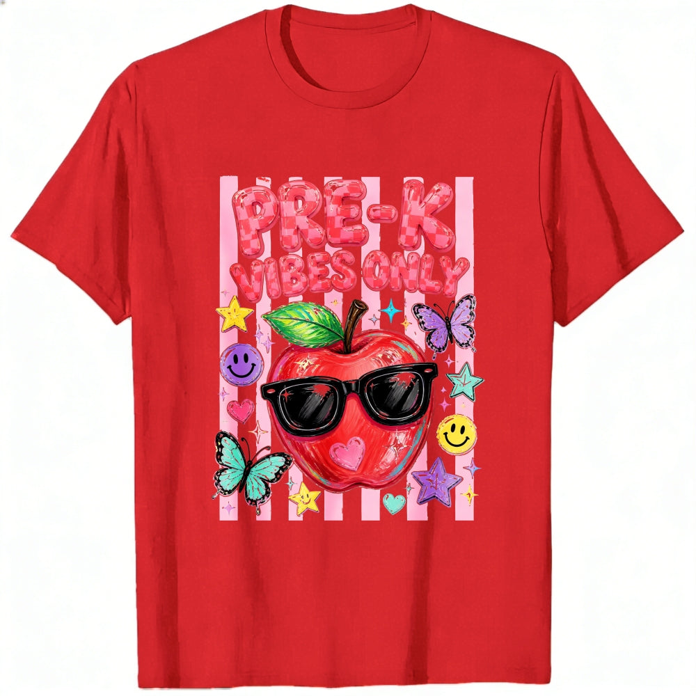 Cute Pre K Vibes Only Apple Sunglasses Classic T-Shirt