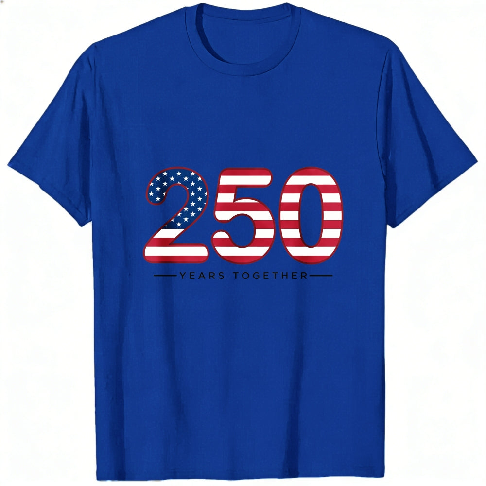 Patriotic American Flag Design Classic T-Shirt 250 Years Together