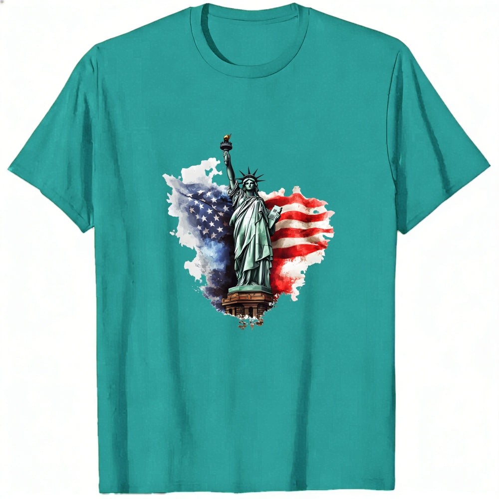 American Flag Statue Of Liberty Classic T-Shirt