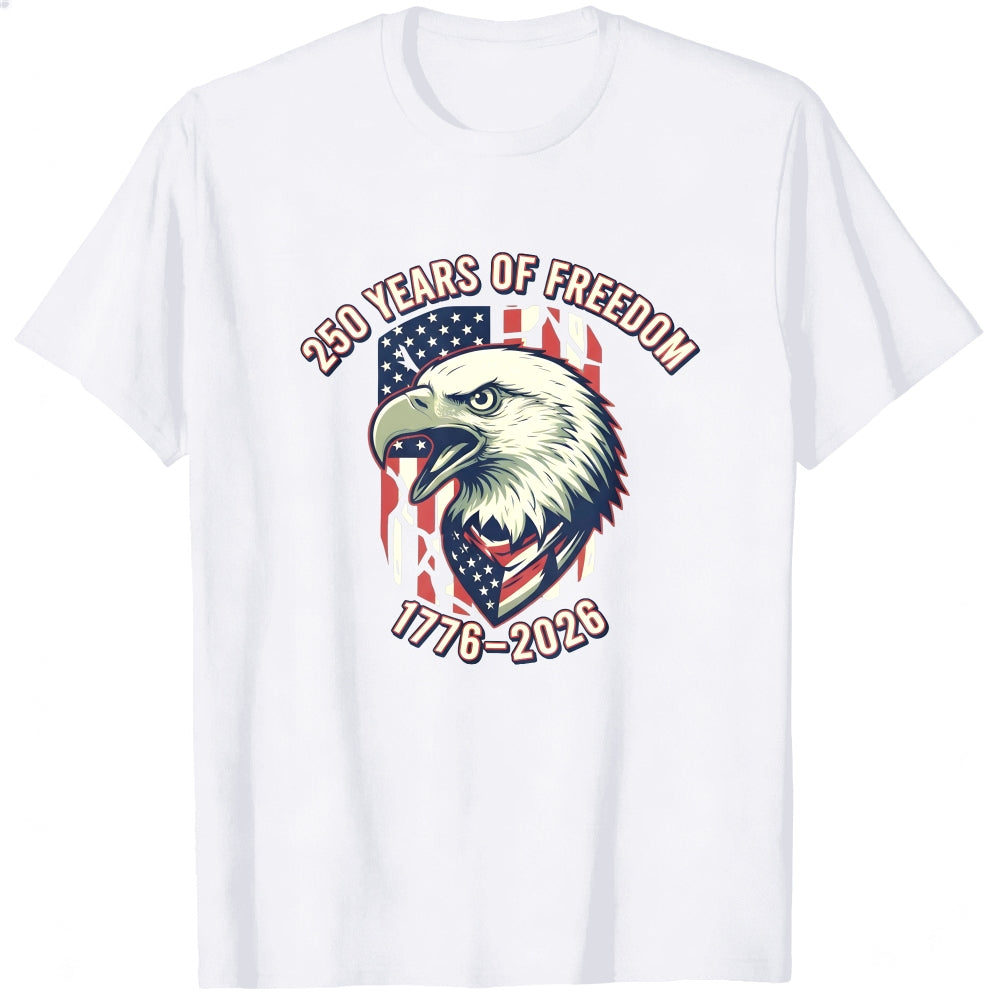 American Eagle Patriotic Design Classic T-Shirt 250 Years Of Freedom 1776 2026