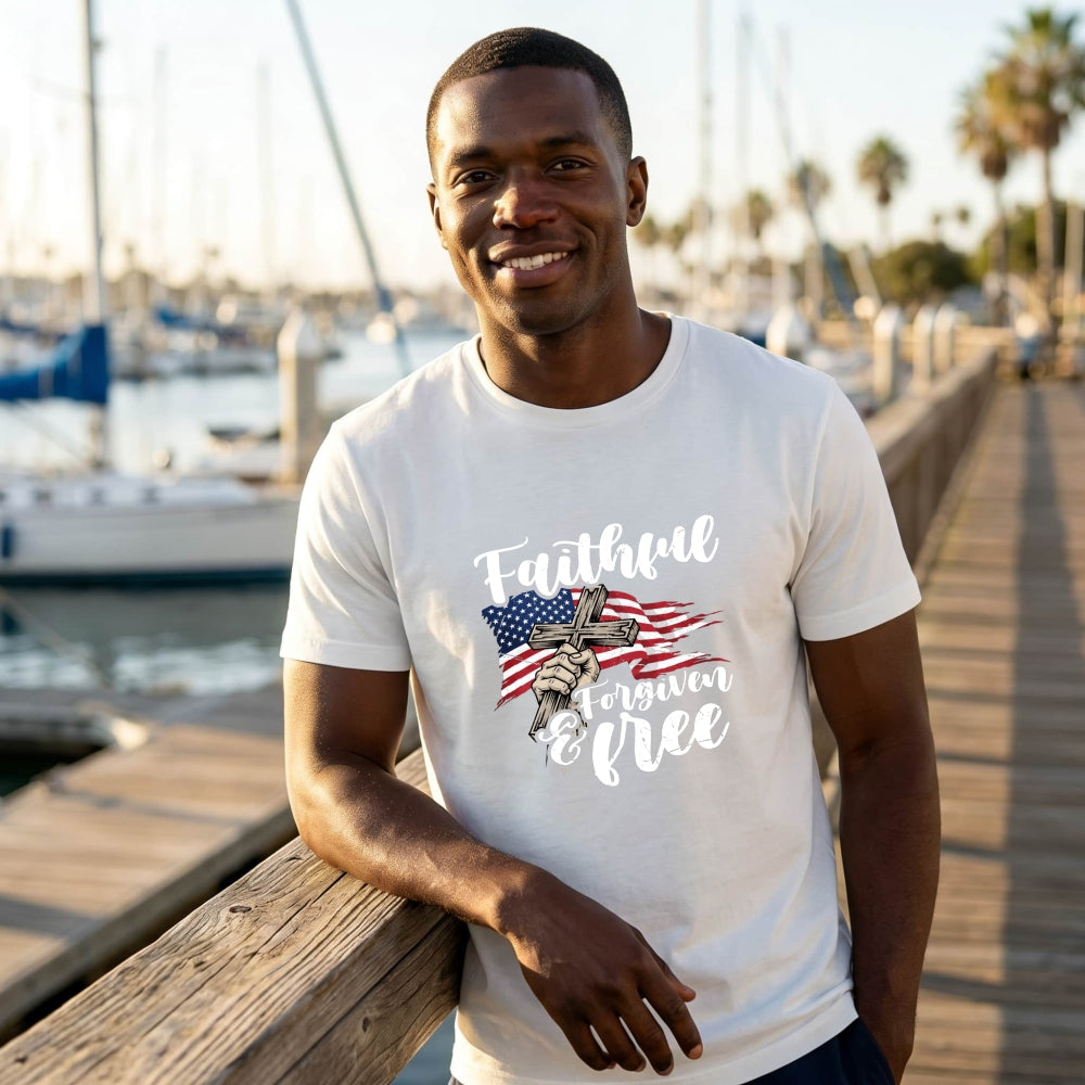 Patriotic Christian Faithful And Free Classic T-Shirt