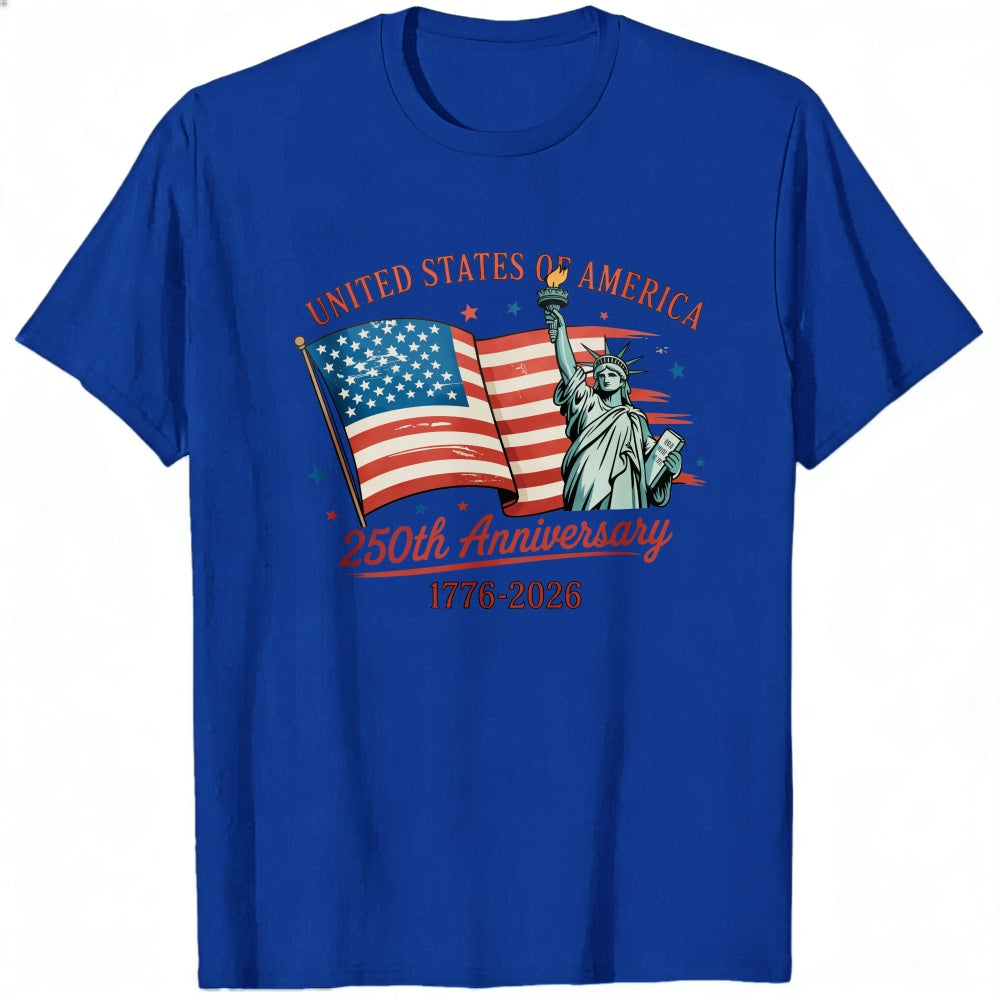 Patriotic American Flag And Statue Of Liberty Classic T-Shirt 250th Anniversary 1776 2026