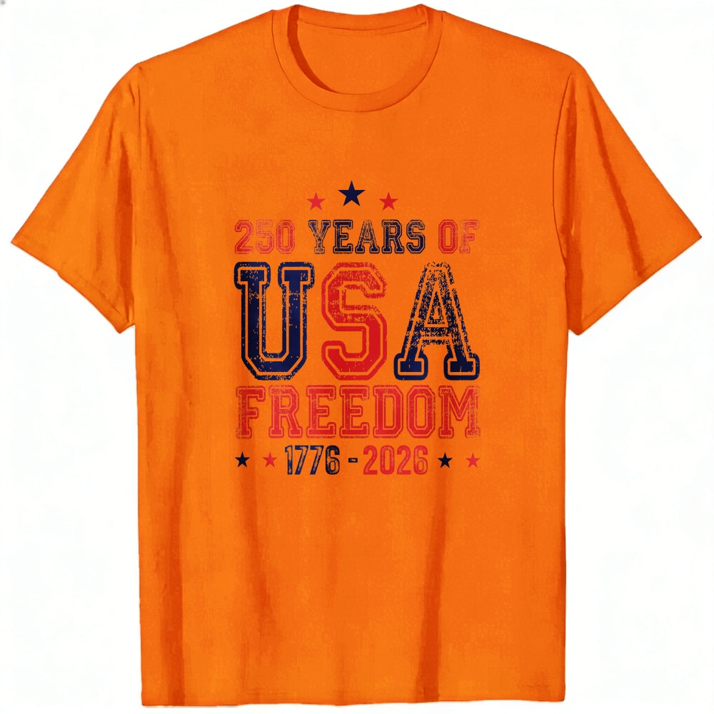 Patriotic American Independence Day Classic T-Shirt 250 Years Of Usa Freedom 1776 2026