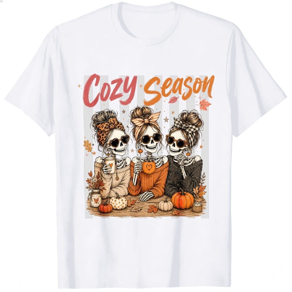 Cozy Autumn Skeletons Girls Pumpkin Spice Classic T-Shirt