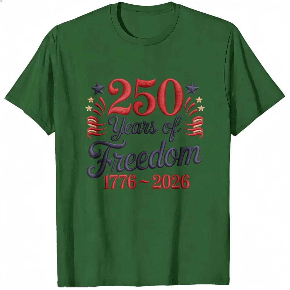 Patriotic American Independence Day 250 Years Of Freedom 1776 2026 Classic T-Shirt