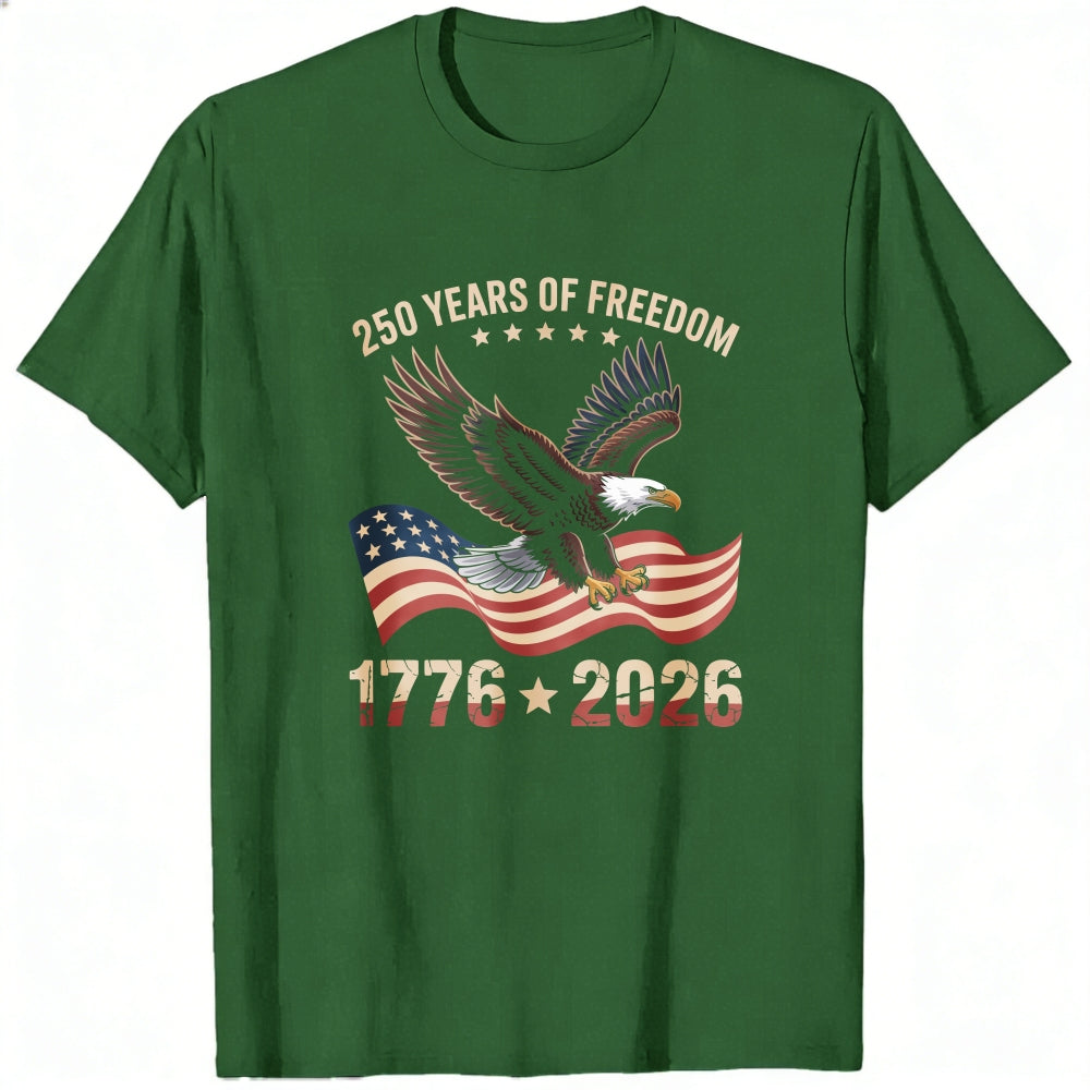 Patriotic Eagle American Flag 250 Years Of Freedom 1776 2026 Classic T-Shirt