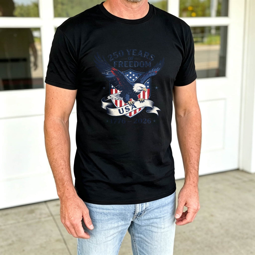Patriotic Eagle Design Classic T-Shirt 250 Years Of Freedom Usa 1776 2026