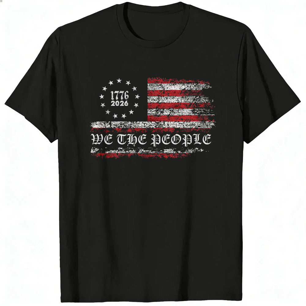 Patriotic American Flag Design Classic T-Shirt We The People 1776 2026