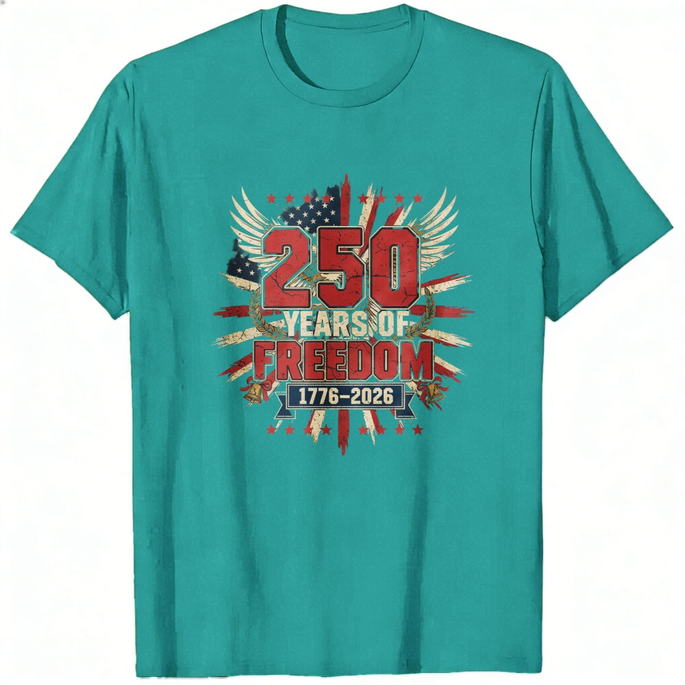 Patriotic American Flag Wings 250 Freedom 1776 2026 Classic T-Shirt