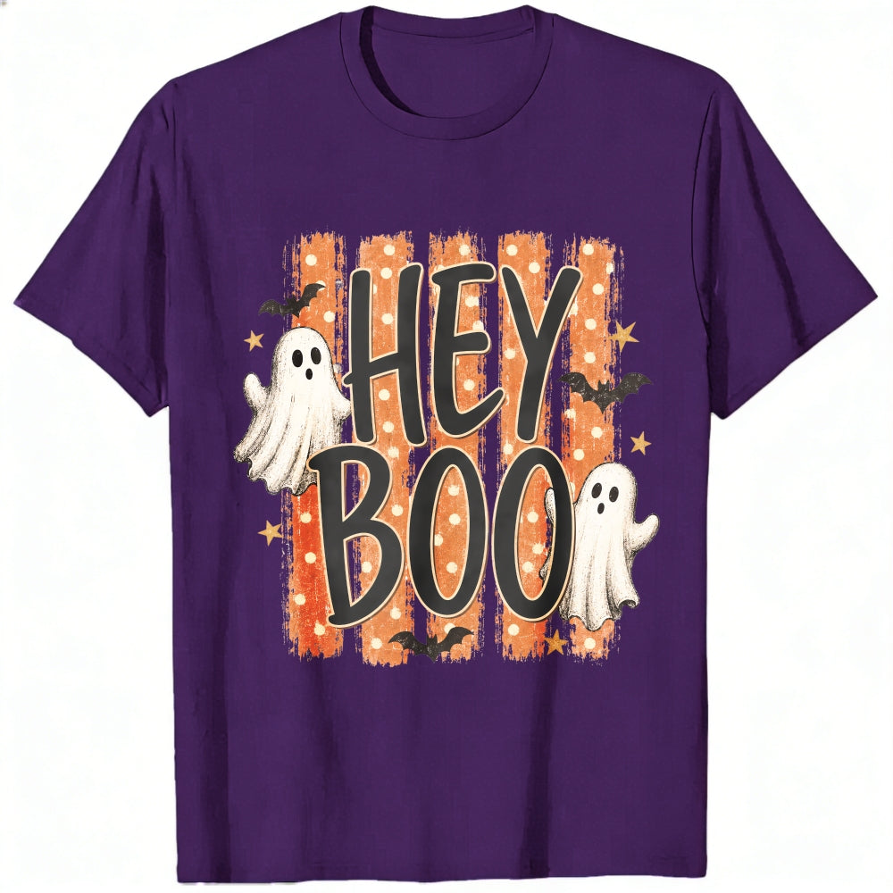 Cute Halloween Ghost Bat Hey Boo Classic T-Shirt