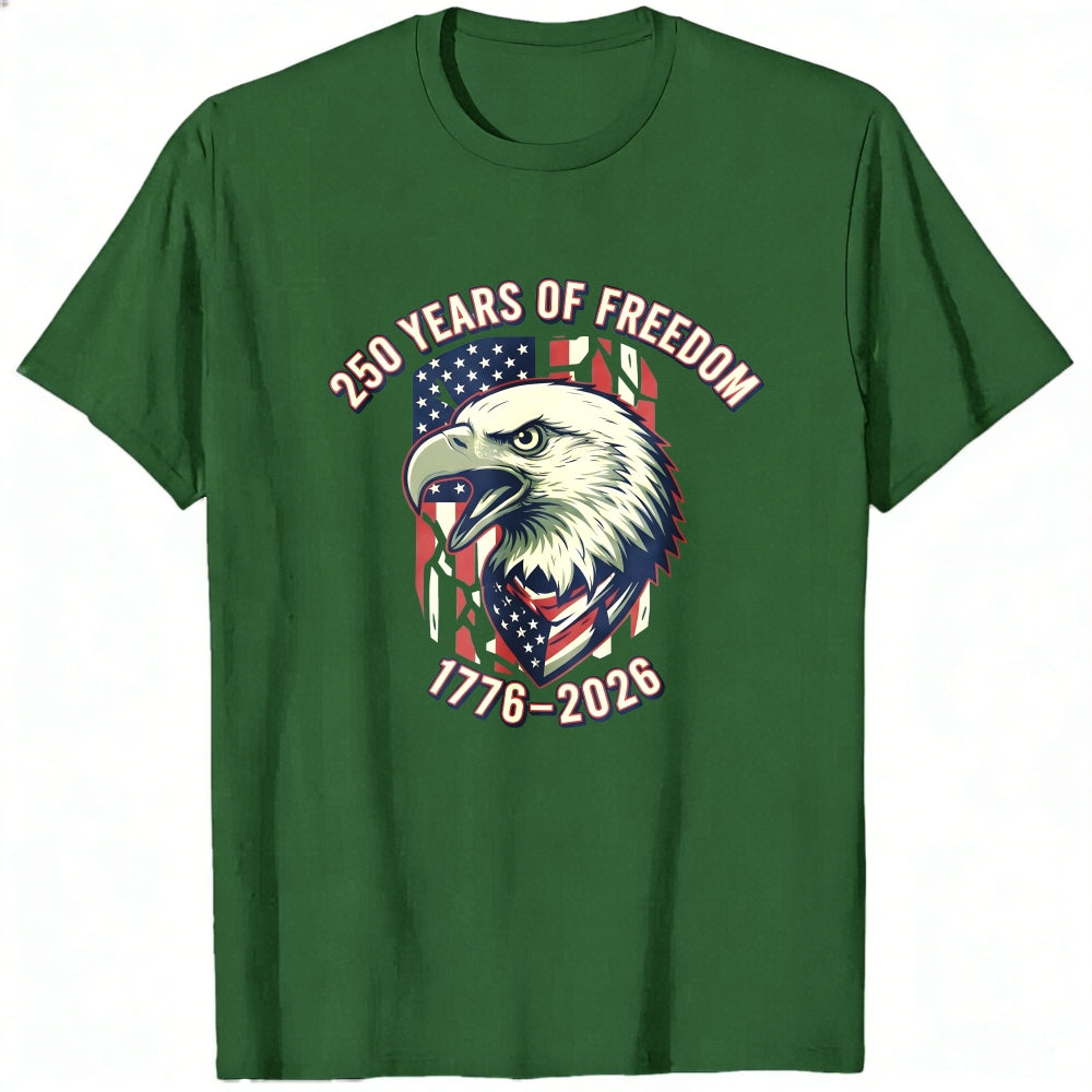 American Eagle Patriotic Design Classic T-Shirt 250 Years Of Freedom 1776 2026