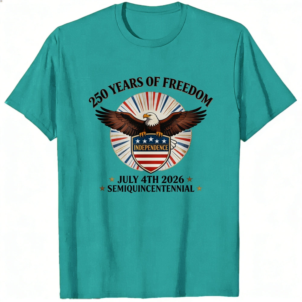 Patriotic American Eagle Design Classic T-Shirt 250 Years Of Freedom Independence Day 2026 Semiquincentennial