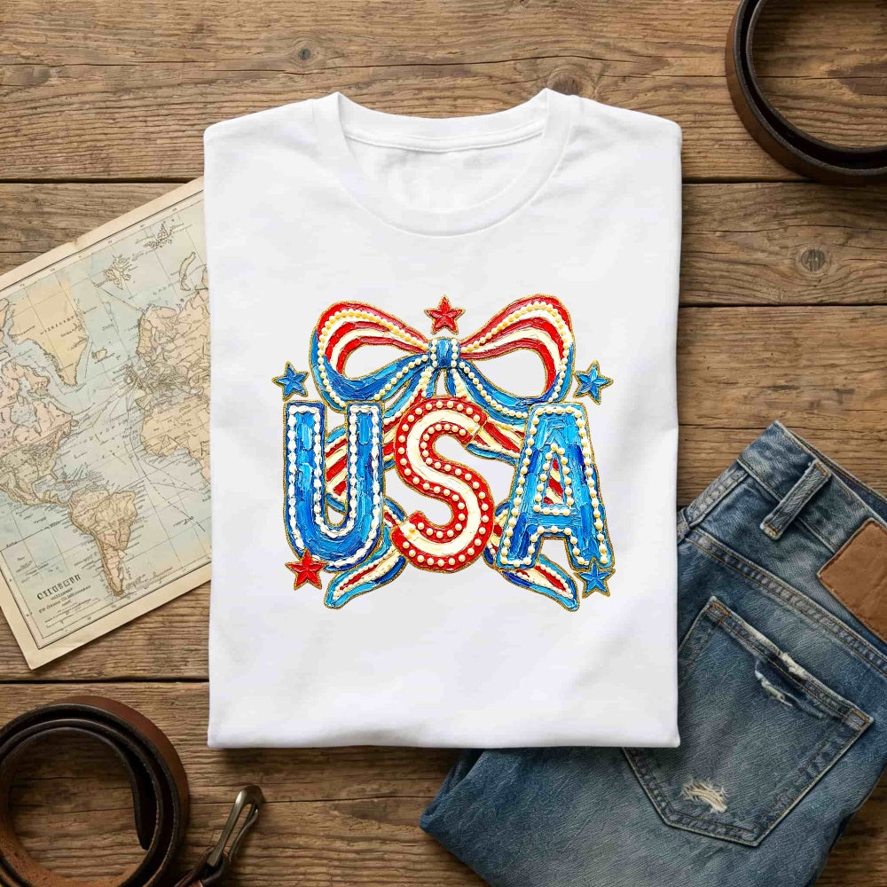 Patriotic Usa Flag Design Classic T-Shirt