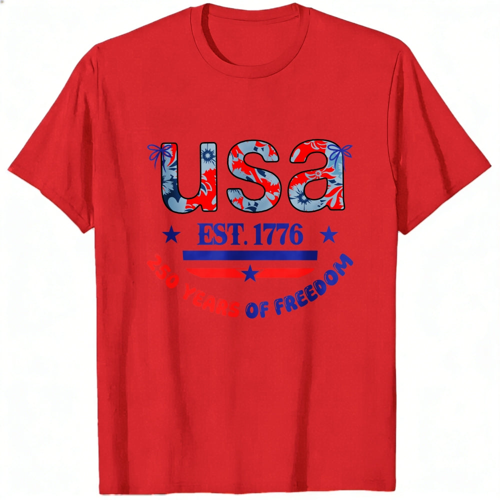 Patriotic Usa Flag Design Classic T-Shirt 250 Years Of Freedom Celebration