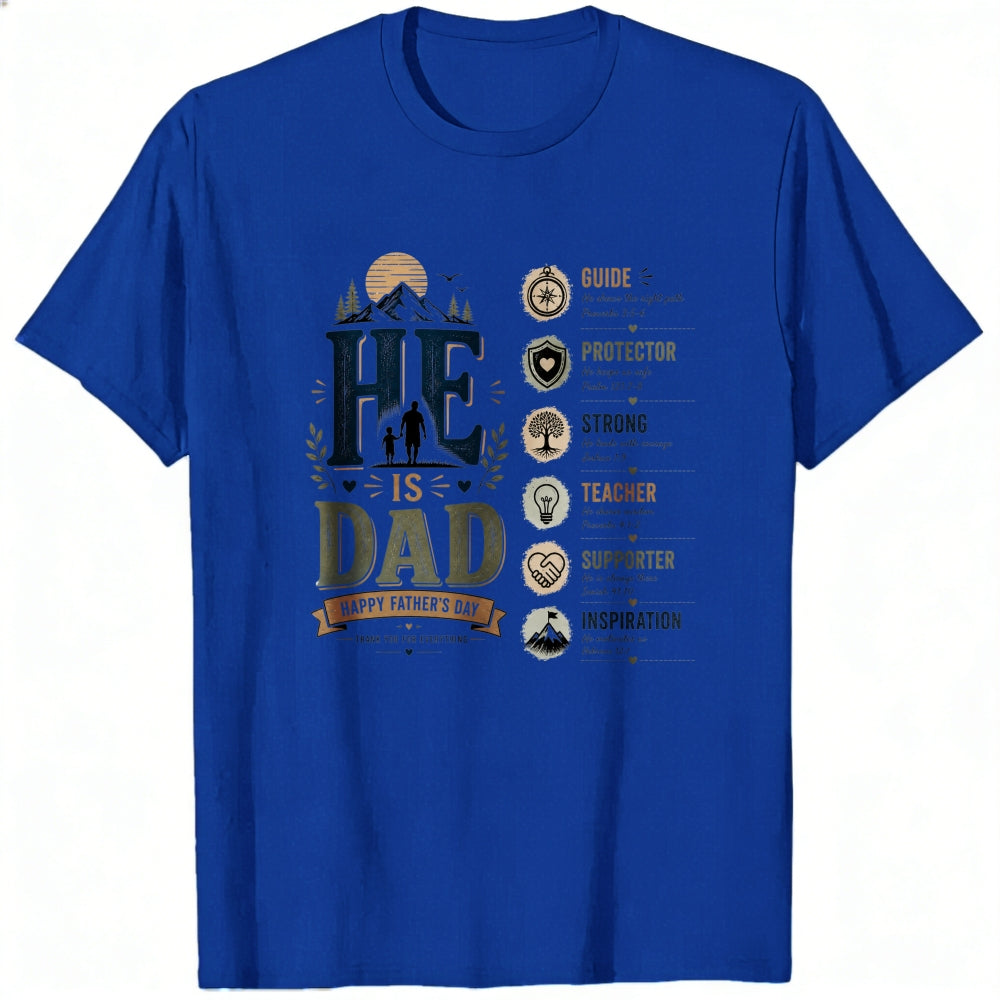 Retro Typography Classic T-Shirt He Is Dad Father's Day Design