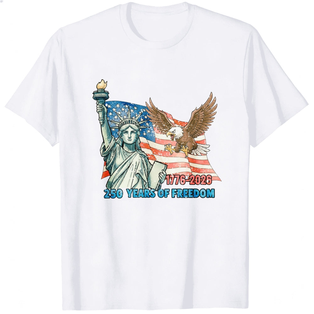 Patriotic American Flag Statue Of Liberty Eagle Classic T-Shirt 250 Years Of Freedom 1776 2026