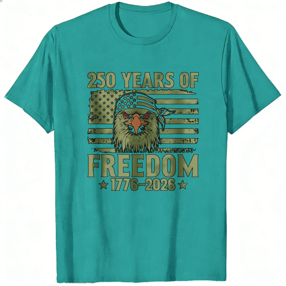 Patriotic Eagle American Flag Classic T-Shirt 250 Years Of Freedom 1776 2026