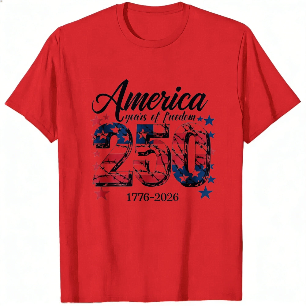 Patriotic American Flag Design Classic T-Shirt 250 Years Of Freedom 1776 2026