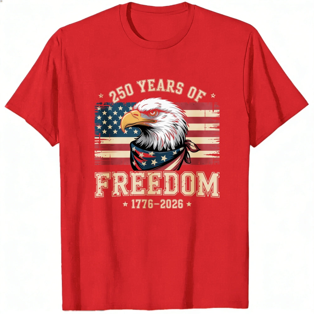 American Eagle Patriotic Design Classic T-Shirt 250 Years Of Freedom 1776 2026