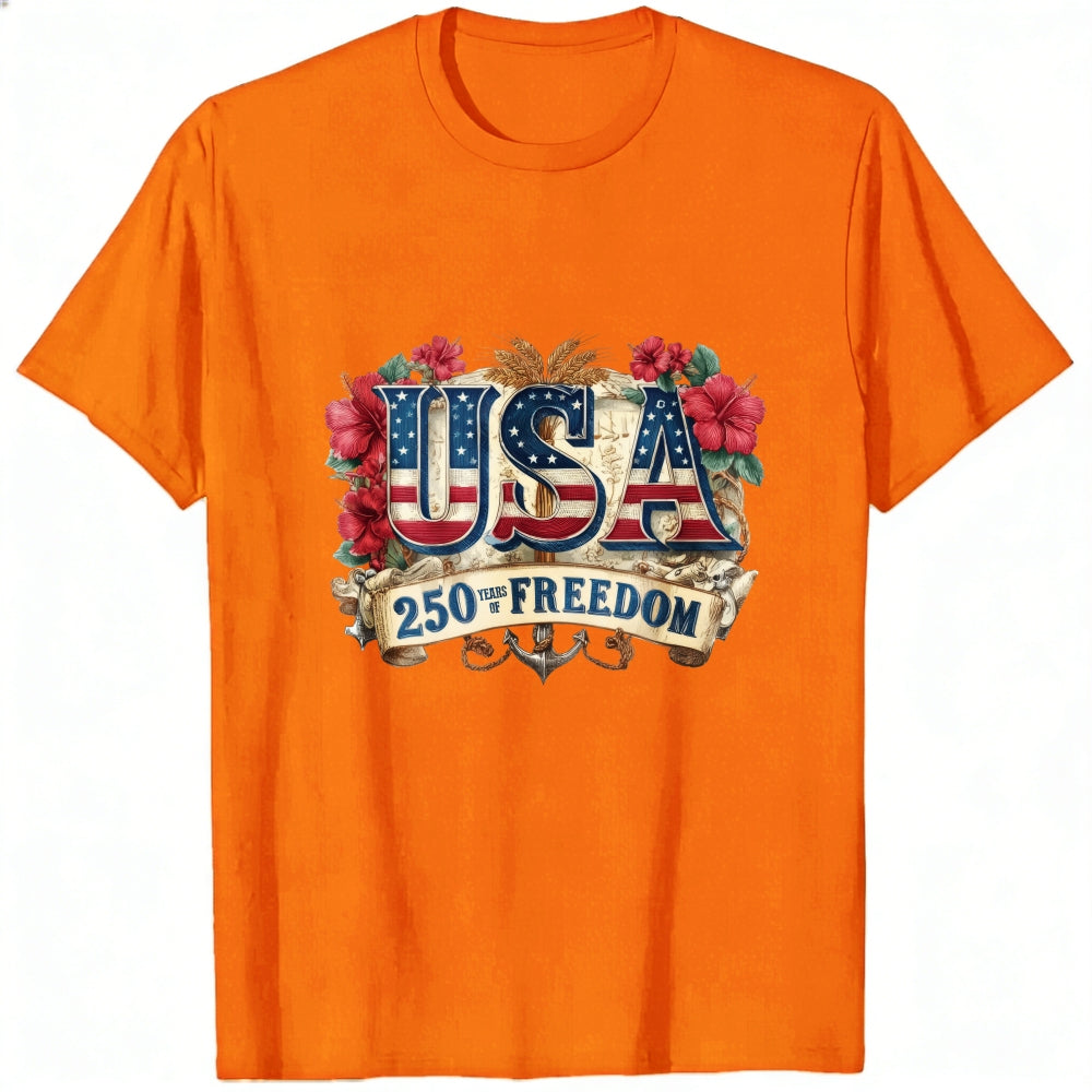 Patriotic American Flag Design Classic T-Shirt USA 250 Years Freedom