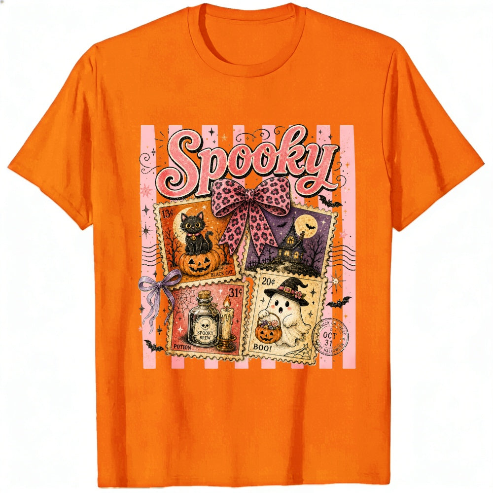 Vintage Halloween Spooky Stamps Classic T-Shirt
