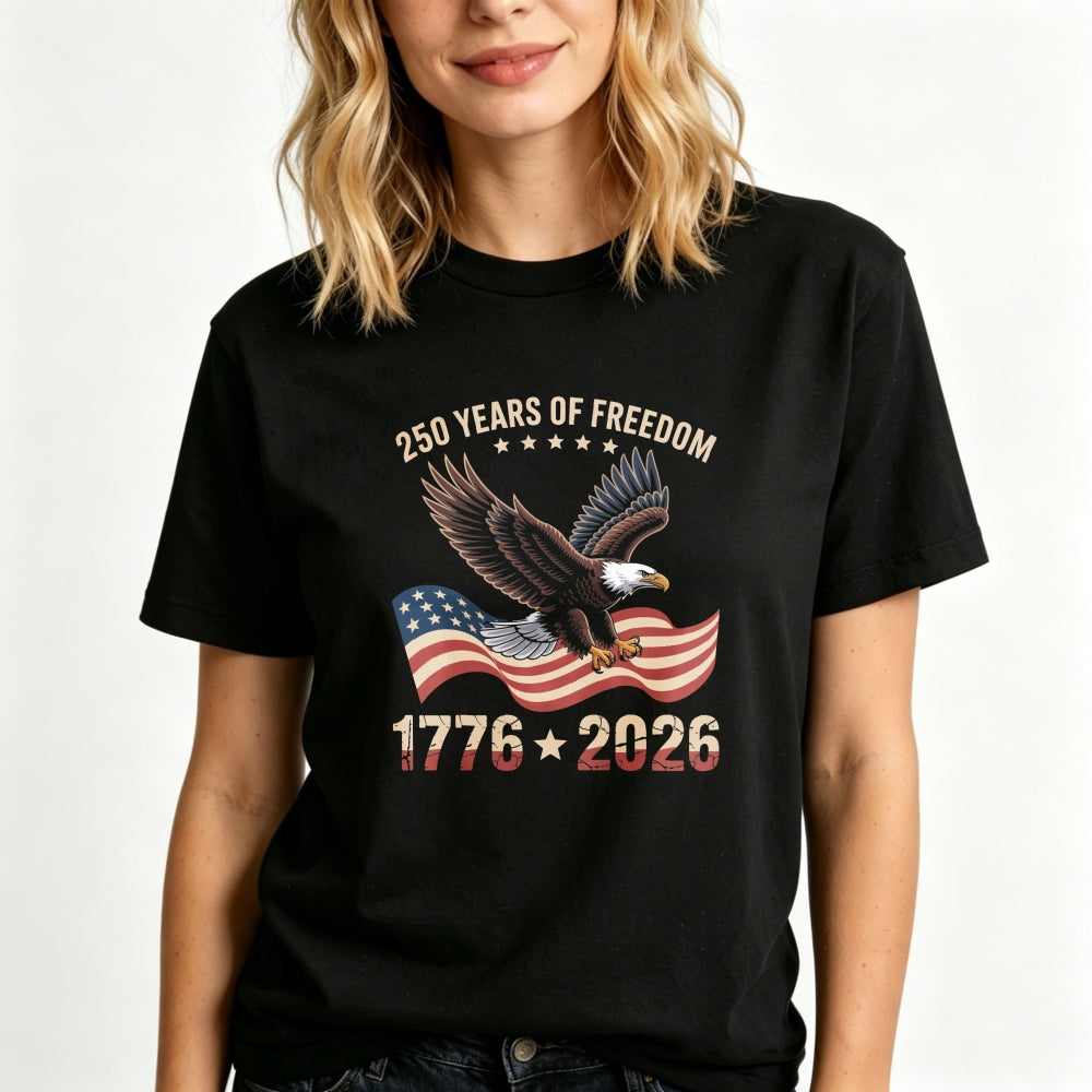 Patriotic Eagle American Flag 250 Years Of Freedom 1776 2026 Classic T-Shirt