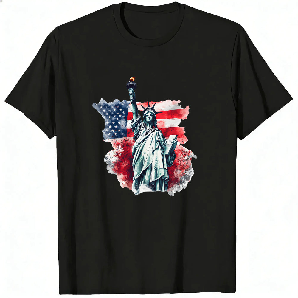 Patriotic American Flag Statue Of Liberty Classic T-Shirt