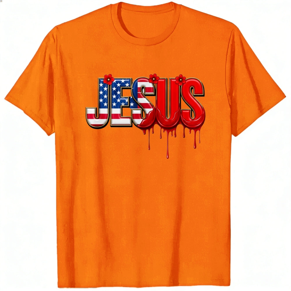 Patriotic Jesus American Flag Classic T-Shirt