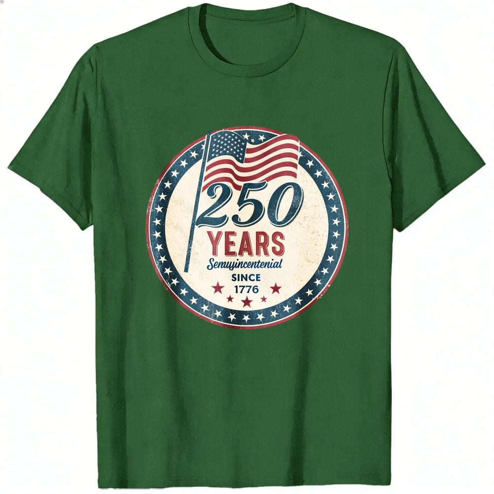 Patriotic American Flag 250 Years Semiquincentennial Since 1776 Classic T-Shirt