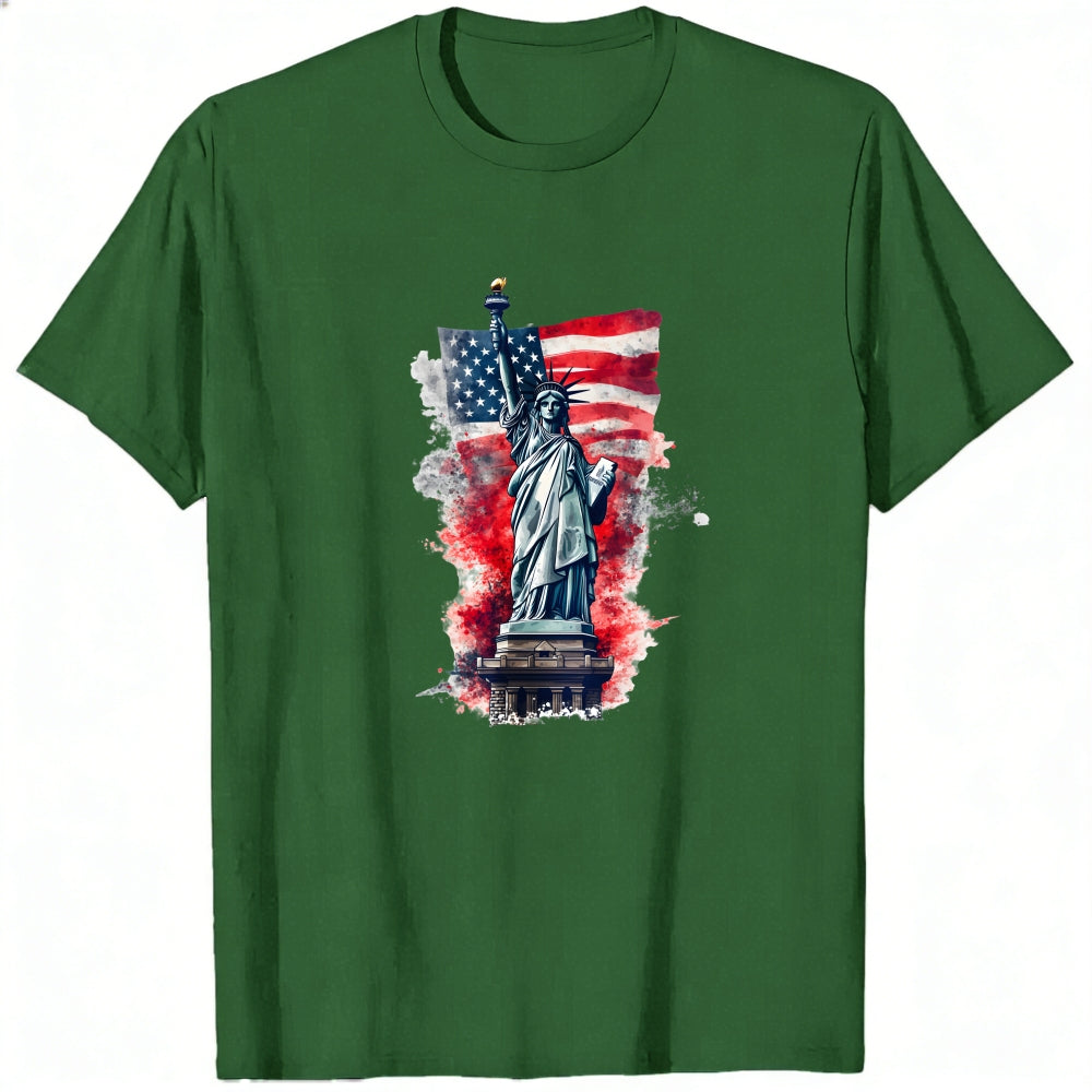 American Flag Statue Of Liberty Classic T-Shirt